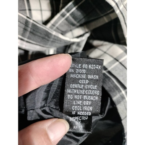 A. Byer black plaid pea coat with belt woman size medium - Picture 9 of 10